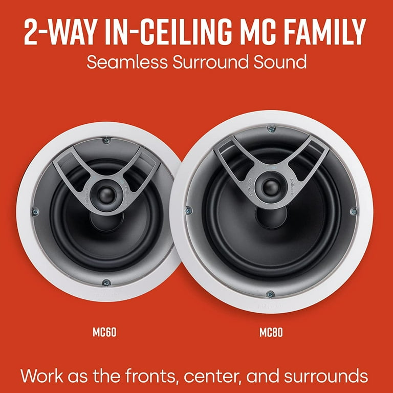 Polk Audio MC60 2 Way in Ceiling 6.5 Speaker Single Dynamic