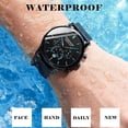 thumbnail image 3 of POEDAGAR New Mens Watches Top Brand Luminous Waterproof Timing Calendar Casual Fashion Stainless Steel Mesh Quartz Wristwath, 3 of 5