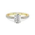 thumbnail image 3 of 1 Carat IGI Certified Oval Shape Lab Grown Diamond Engagement Ring | 14K Yellow Gold | Claire Full Eternity Lab Diamond Ring | FG-VS1-VS2 Quality Friendly Diamonds, 3 of 5