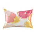 thumbnail image 7 of Yayeee Pillowcase King Size Set of 2 Satin Wrinkle Resistant Pillow Case, Pink Floral Orange, 7 of 7