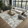 thumbnail image 2 of WIPONKEN 3x5 Area Rug for Living Room and Bedroom, Washable Modern Abstract Low-Pile Mat with Non-Slip Backing, 2 of 8