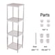 thumbnail image 5 of Carrito de almacenamiento con ruedas de 4 niveles | Carrito utilitario estrecho para organizar el lavadero y la cocina | Estantería rodante delgada con ruedas | Estante de almacenamiento de plástico, 5 of 6