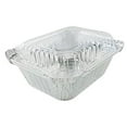 thumbnail image 6 of Pactogo 1 lb. Oblong Deep Aluminum Foil Take-Out Pan with Clear Plastic Dome Lid Disposable Containers 5.56" x 4.56" x 1.62" (12 Sets), 6 of 6