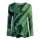 thumbnail image 4 of Camisas Para Mujer Casual Cuello Redondo Manga Larga Impreso Camisa Suelta Blusa Tops Odeerbi ODB128345, 4 of 4