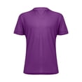 thumbnail image 4 of Men's casual solid color V-neck gentleman's business short-sleeved fitness T-shirt Dark Purple 4X, 4 of 5