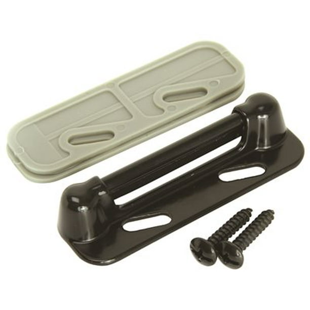 door strike plate black