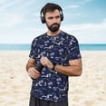 thumbnail image 4 of Wukai Hawaiian Style Print Men's Short-Sleeved Mesh T-Shirt,Quick-Dry Short Sleeve Workout T-Shirt-4X-Large, 4 of 8