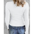 thumbnail image 3 of Zeagoo Womens Long Sleeve Top Stretch Crewneck Ribbed T-Shirt Fitted Basic Tops Business Casual Outfits, 3 of 6