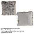 thumbnail image 3 of Somerset Home Himalayan Faux Fur Pillow - 22Â” Square Cover & Insert, Gray, 3 of 6