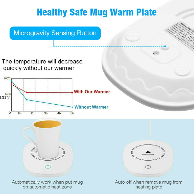 Electric Smart Mug Warmer (White)