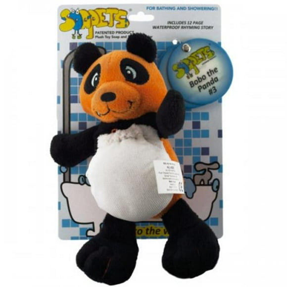 Bulk Buys KL20509 Bobo The Panda Soapets Plush Toy Soap & Sponge Holder