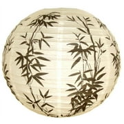 16" Chinese Japanese Black & White Bamboo Paper Lantern Wedding Party Decor M20105