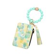 thumbnail image 1 of Tarjetero, Cartera de pulsera, Monedero, Monedero de bolsillo para mujer, Monedero, Llavero con borla de cuentas azules, Llavero tipo brazalete, Monedero con llavero y pulsera, Monedero con broche, Pi, 1 of 4