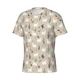 thumbnail image 5 of Vsdgher Cute Alpaca Print Men's Dry Fit Mesh Athletic Shirts Moisture Wicking Tennis T-Shirt Tops, 5 of 9