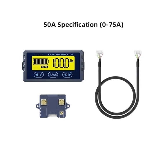 Mosiee Ty23 Accuracy Lithium Voltage Meter Coulomb Counter Electric Vehicle 8-120V 50A(0-75A)