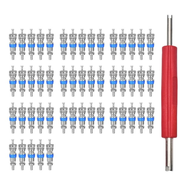 Juego de núcleos de válvulas para coche R32 R22 R12, accesorios multifuncionales y resistentes para reparación profesional de automóviles de alta 51 piezas