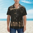 thumbnail image 2 of Balery Starry Night Black Sheep Camisas hawaianas de manga corta para hombre, camisas playeras de corte holgado, camisas de vacaciones con botones,XX-Large, 2 of 7