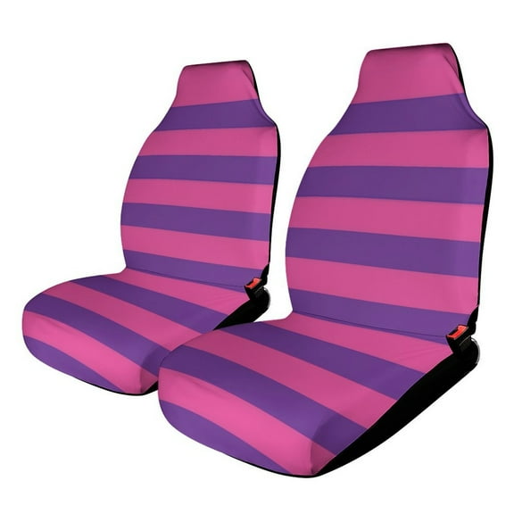 Rayas Rosas Y Moradas Car Seat Covers Car Accessories Pack of 2 Universal Front Seat Protective Cover