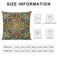 thumbnail image 6 of Acheng  Mandala Throw Pillow Cushion Cover, Ethnic Themed Pattern of Cultural Style Eastern Medieval Motifs Oriental and Folk Details, Decorative Square Accent Pillow Case,  2 pcs, Teal Indigo White, 6 of 6