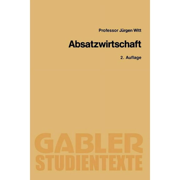 Gabler-Studientexte Absatzwirtschaft, (Paperback)