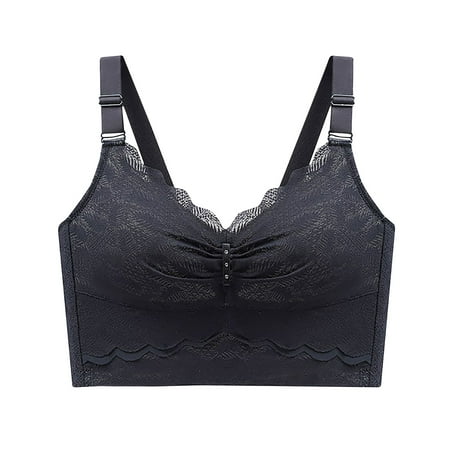 

VERUGU Everyday Bra Women s Bra Underwear Removable Shoulder Strap Daily Comfort Bra Underwear Black