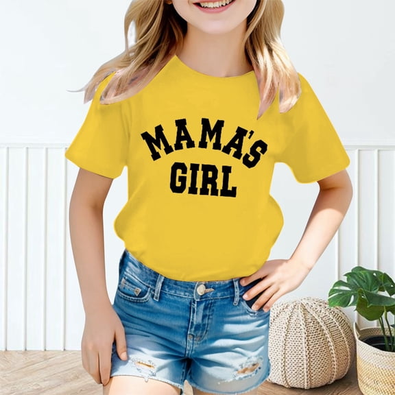 SNKSDGM Girls Tops for Teens Girls Summer White Shirt Kids Pack Kid Girls Cute Graphic Print Round Neck Short Sleeve Tee Summer Casual T Shirt 5-6 Years