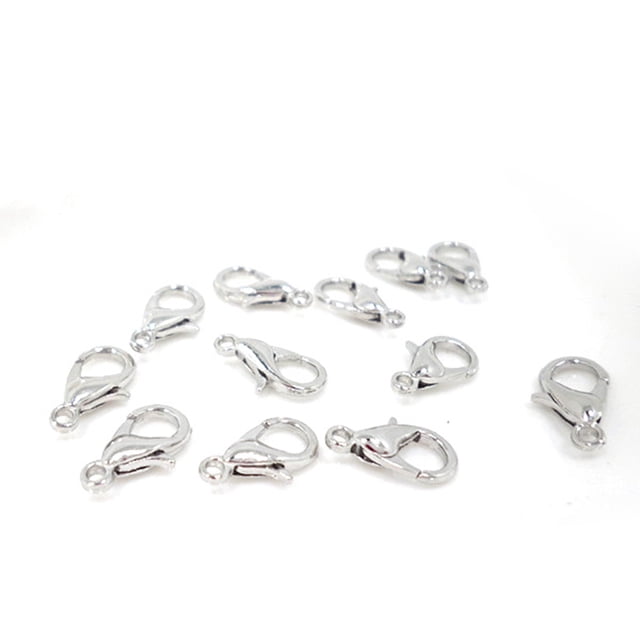 Cierres para joyería BuyWeek 200 piezas collar anillos de salto plateados