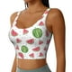 thumbnail image 2 of Balery Hand Drawn Watermelon Sujetadores deportivos con espalda cruzada para mujer, acolchados, sin costuras, de alto impacto, ideales para yoga, gimnasio, entrenamiento y fitness.-Medium, 2 of 8