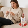 thumbnail image 6 of Portable Wrist Yarn Holder for Knitting Crocheting Craft Yarn Dispenser with Rotating Spindle Hands Free Yarn Guide for Travel On The Go Crafting Accessory （Red）, 6 of 8