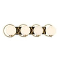 thumbnail image 3 of Alhambra 4-Light Bathroom Vanity Light in Matte Black with Warm Brass, 3 of 5