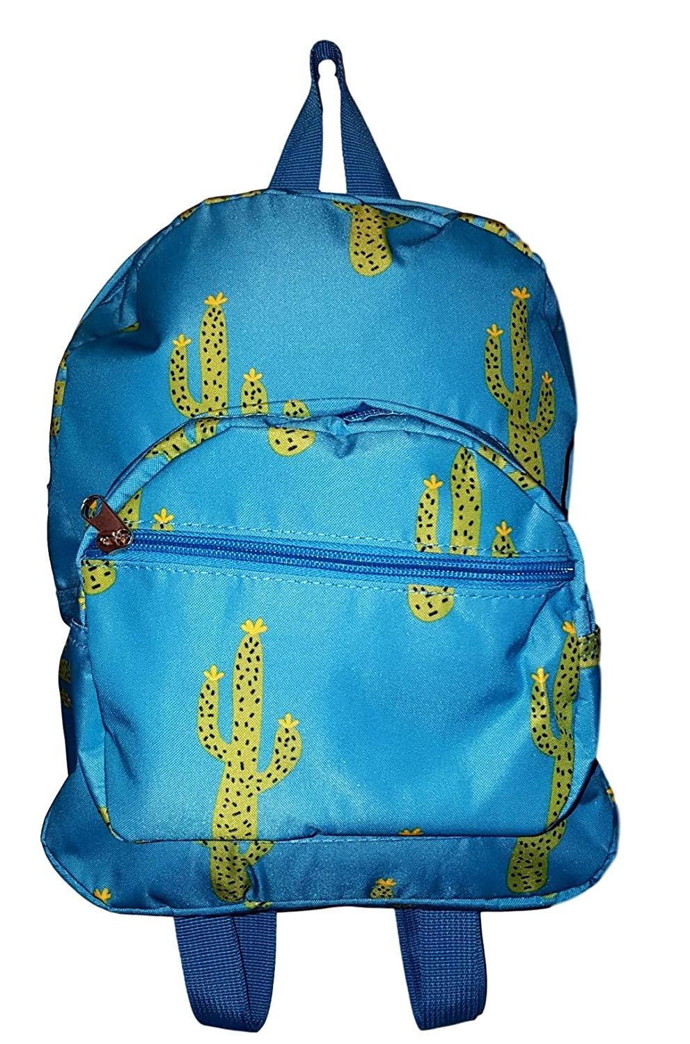 11-inch Mini Backpack Purse, Zipper Front Pockets Teen Child Turquoise Cactus Print - image 2 of 3