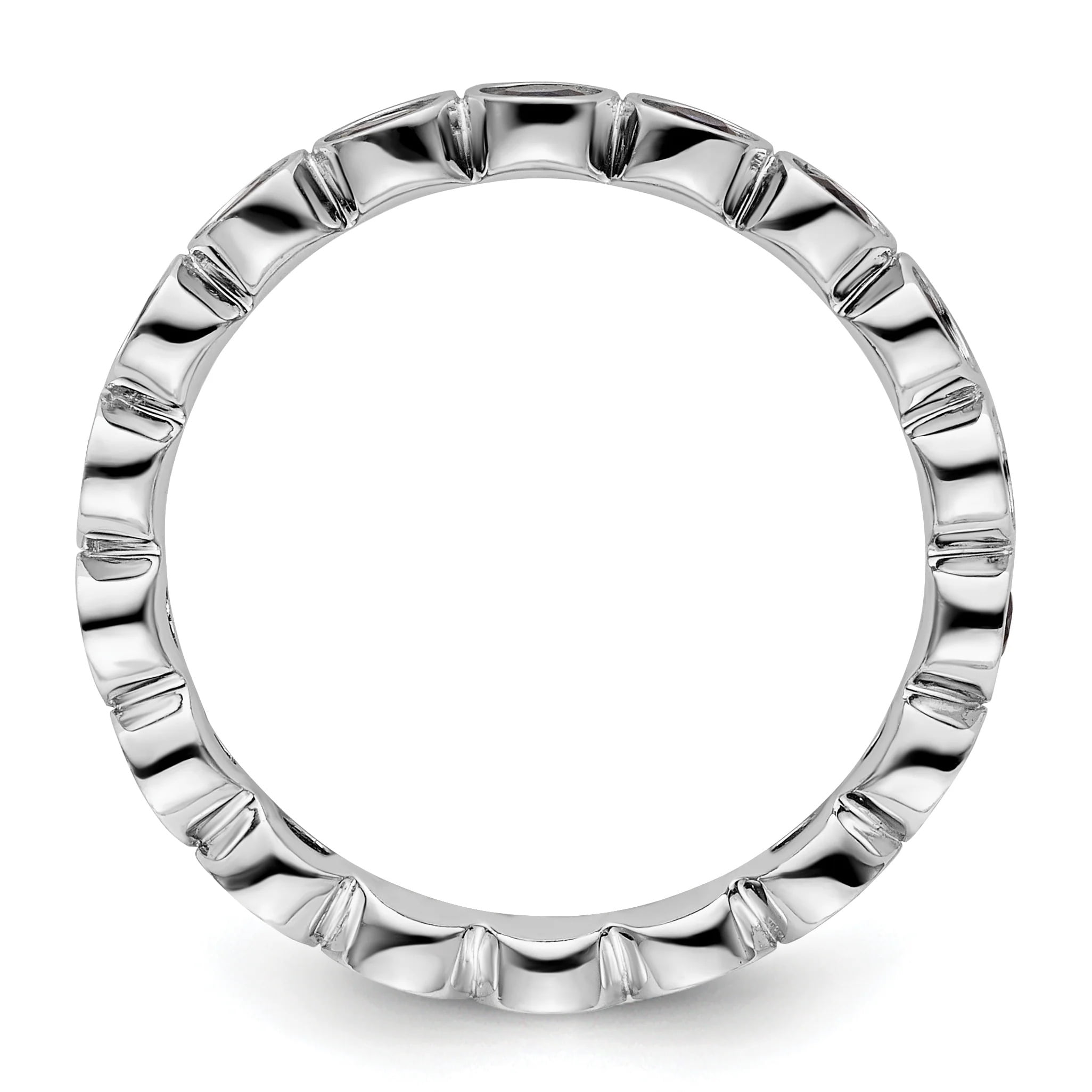 Created Sapphire Sterling Silver Ring