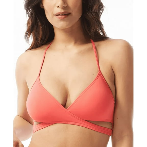 Vince Camuto Women's Standard Cut Out WRAP Bikini, Watermelon Size XS