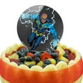 thumbnail image 5 of Acrylic Justice League Black Lightning Character Cake Topper Party Decoration for Wedding Anniversary Birthday Graduation, 5 of 7
