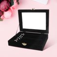 thumbnail image 3 of Vikakiooze 2023 Glass Jewelry Ring Display Organizer Case Tray Holder Earring Storage Box, 3 of 5