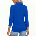 thumbnail image 5 of Garbnen Womens Polo Shirts Womens Tops 3/4 Length Sleeves Women Collared Shirts Three Quarter Sleeve Women's Work Shirts, 5 of 5