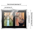 thumbnail image 3 of Stainless Steel Silver Wood Finish Collage Frame - Black Mat, Holds Two 5x7 Photos , UV Resistant, 3 of 8