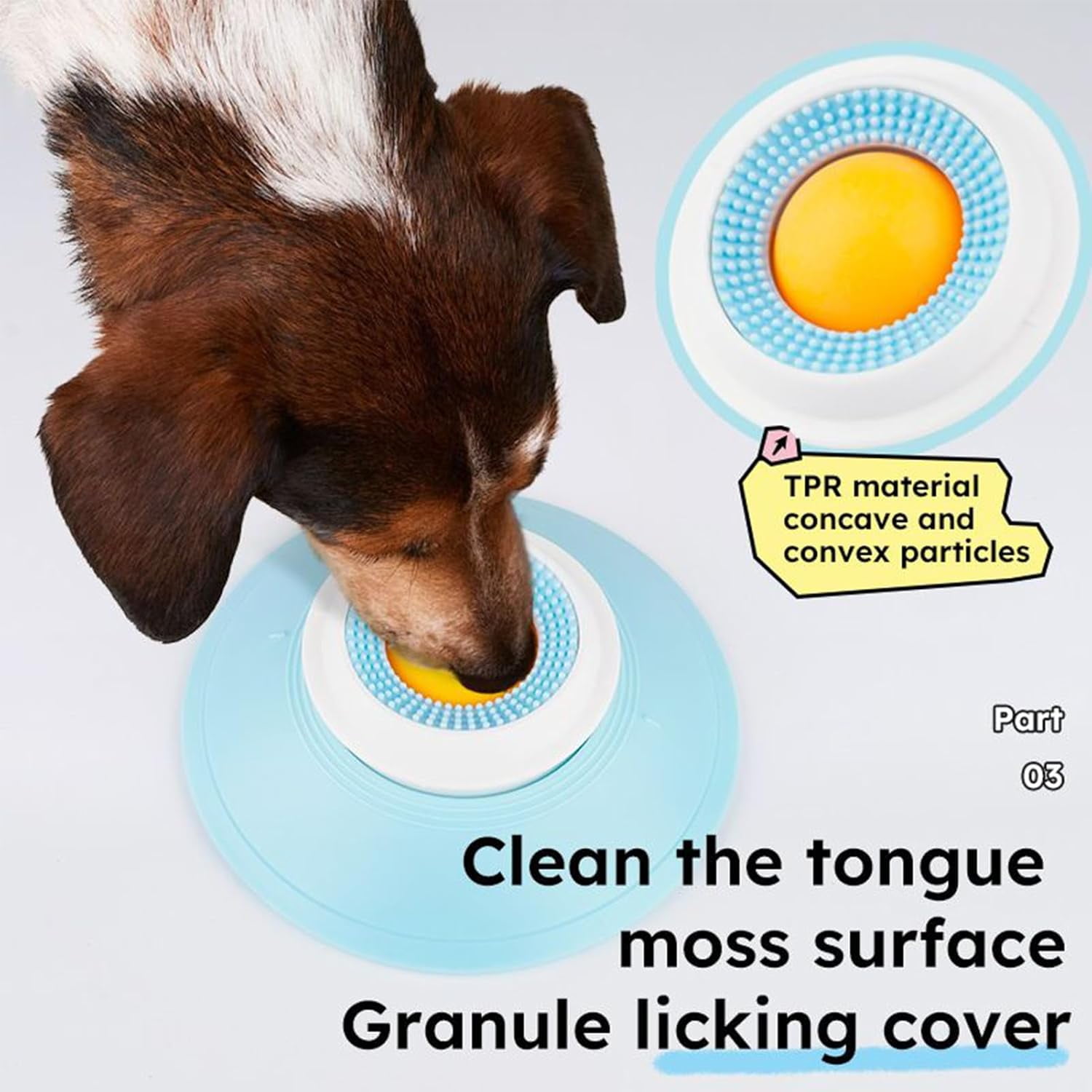 Dog Lick Toy - Slow Feeder Lick Mat for Dogs and Cats with Suction Cups ,Textured Enrichment Toy for Dogs and Cats, Food-Grade PP Material for Anxiety Relief, Healthy Eating & Mental Stimulation