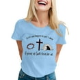 thumbnail image 1 of LUOGENLI T-shirts pour Femme pour Femmes T-Shirt Décontracté à Imprimé de Lettres Col Rond Manches Courtes T-Shirt Plusieurs Couleurs T-shirts pour Femmes T-shirts Graphiques Fête de la Saint-Patrick Bleu Pâle TTG, 1 of 5