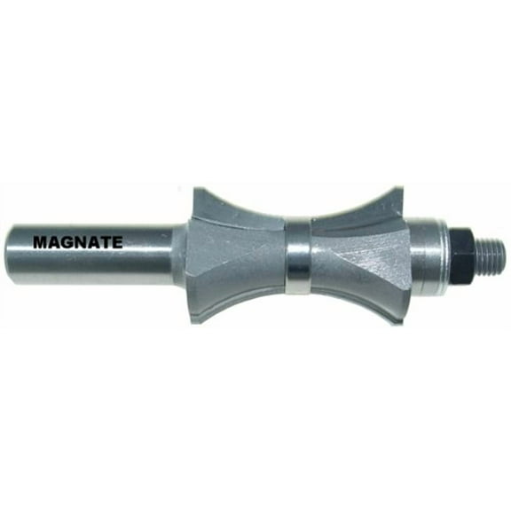Magnate 5867 Finger Nail with Center Bearing Router Bit — 1-1/2" Profile Height; 1/4" Cutting Depth; 1/2" Shank Diameter; 1-1/8" Overall Diameter; 1-1/4" Radius; 1-1/2" Shank Length