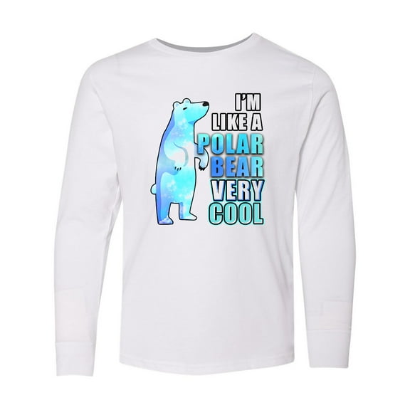 Inktastic Funny Polar Bear Long Sleeve Youth T-Shirt