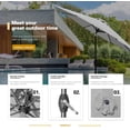 thumbnail image 5 of Vineego 9 FT Market Patio Umbrella Outdoor Straight Umbrella with Tilt Adjustable,Gray, 5 of 8