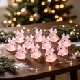 thumbnail image 4 of Ouuluon Set of 10 Luminous Reindeer Figurines, Glow in Dark Resin Tabletop Ornaments for Christmas Party Decor, 4 of 6