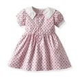 thumbnail image 1 of Qudderr Robe Princesse à Manches Bouffantes pour Bébé Fille, Robe Décontractée à Boutons et Volants, 3 Mois-4 Ans, Robe d'Été pour Tout-Petits, 1 of 9