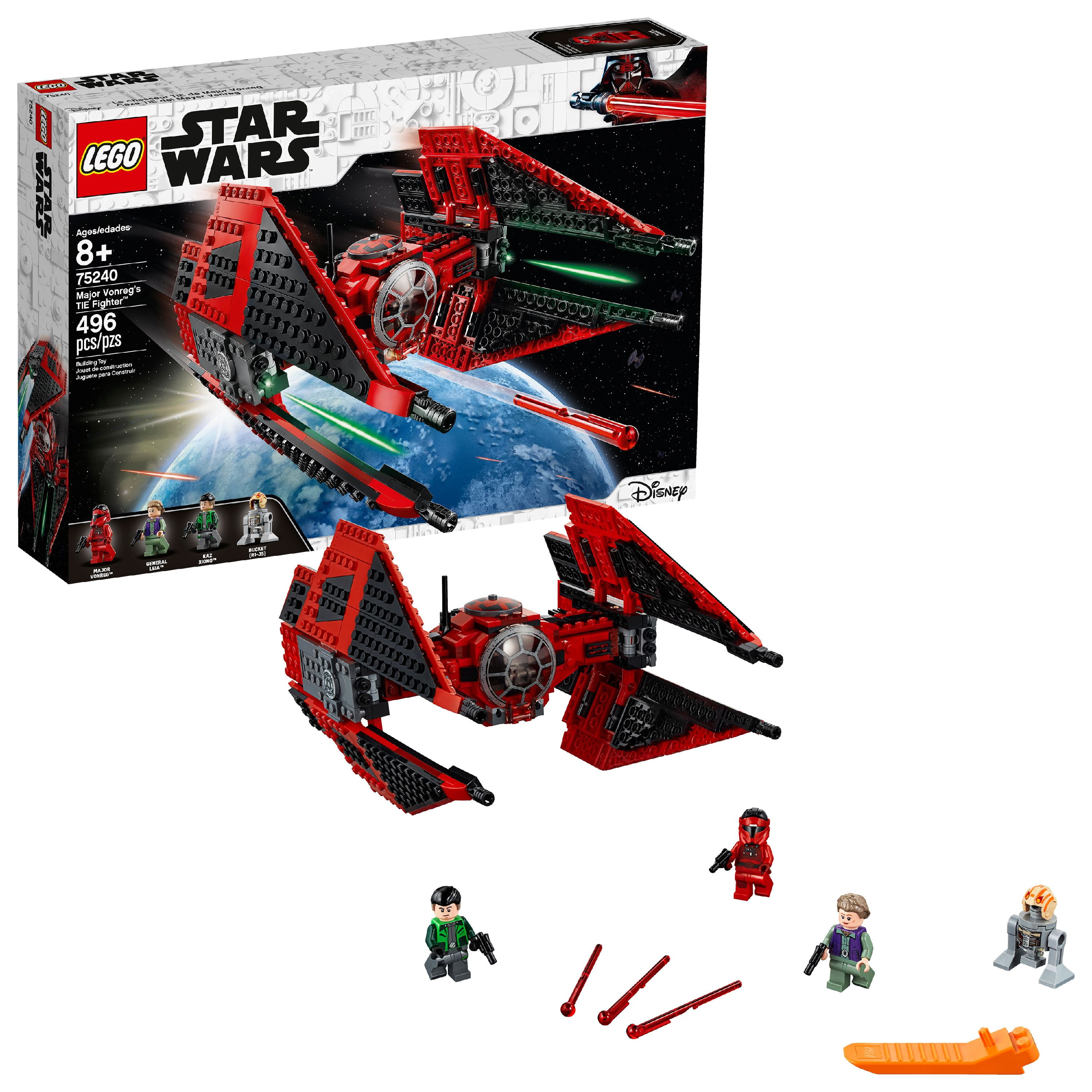 Lego Star Wars cuatom Major Vonreg Red Tie Pilot Empire x Wing Starfighter 