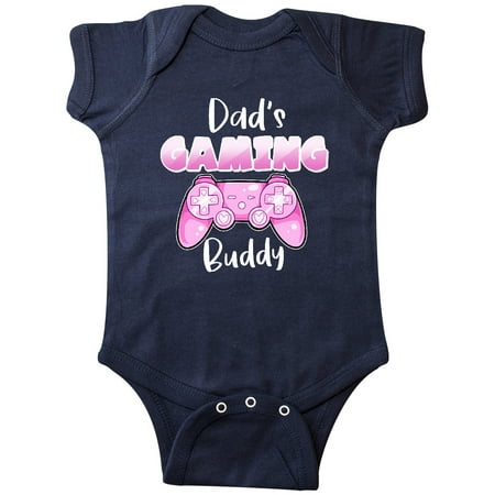 

Inktastic Dad s Gaming Buddy- Pink Controller Gift Baby Boy or Baby Girl Bodysuit