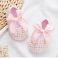 thumbnail image 6 of HUANBAI Baby Girls Toddler Soft Shoes Toddler Walkers Shoes Bow Princess Shoes Bowknot Flat Walkers Shoes 12, 6 of 7