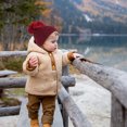 thumbnail image 2 of Shisuyan 1Pcs Chapeau Tricoté en Laine Rouge Foncé pour Enfants Chapeau Rond Conservation de la Chaleur, 2 of 8