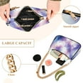 thumbnail image 4 of Womens Chain Shoulder Bag Starry Sky with Stars Classic Tote Handbags Fashion Clutch Hobo Purse with Zipper for Travel Casual, 4 of 7