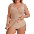 thumbnail image 5 of INSPIRE CHIC Tank Tops for Women Plus Size Tummy Control Seamless Bodyshaper V Neck Slimming Compression Cami Shapewear XXL Brown, 5 of 6